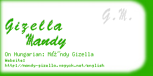 gizella mandy business card